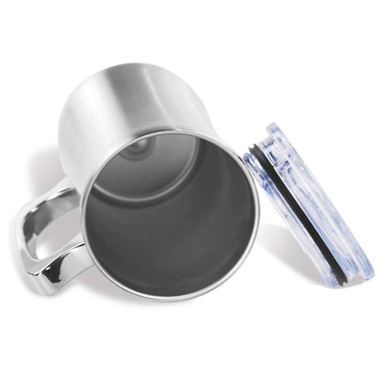 HDMY Stainless Steel Double Walled Mugs 20 oz Metal Coffee & Tea &Wine Cup Mug Insulated Cups with Handles Keep Drinks Cold or Hot Longer - Image 3